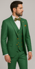 Men’s Green Slim Fit Suit by Rossiman – Stylish Double-Breasted Vest & Flat Front Pants 4 SKU#58652  - from alligatorwarehouse.com