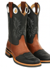 Men's King Exotic Boots Genuine Leather With Saddle Vamp Handcrafted  Black & Brown  (48112705-2) 4   - from alligatorwarehouse.com