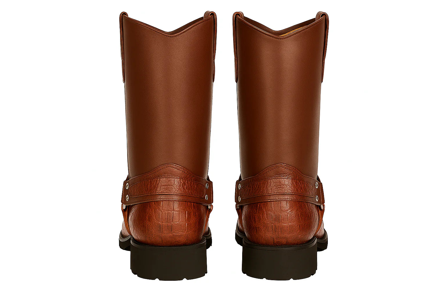 Men’s Los Altos Caiman Tail Skin Biker Boots 