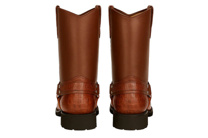 Men’s Los Altos Caiman Tail Skin Biker Boots 