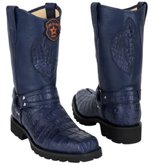 Men’s Los Altos Caiman Tail Skin Biker Boots 