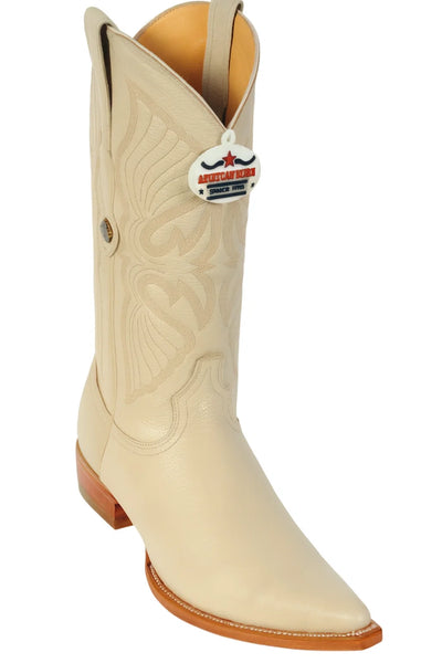 Men’s Los Altos Genuine Deer Leather Boots – Winter White