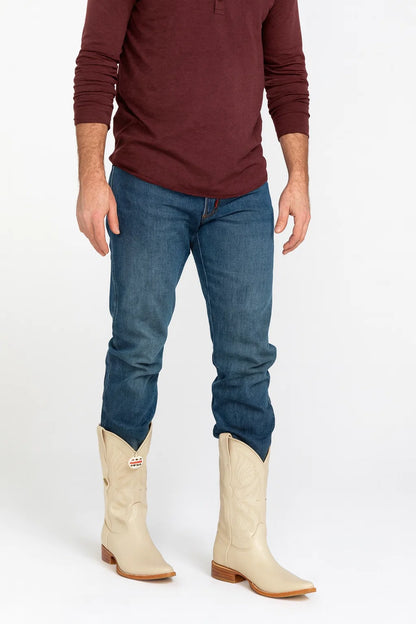 Men’s Los Altos Genuine Deer Leather Boots – Winter White