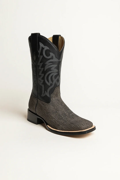 Men's Los Altos Shark Skin Wide Square Toe Boots