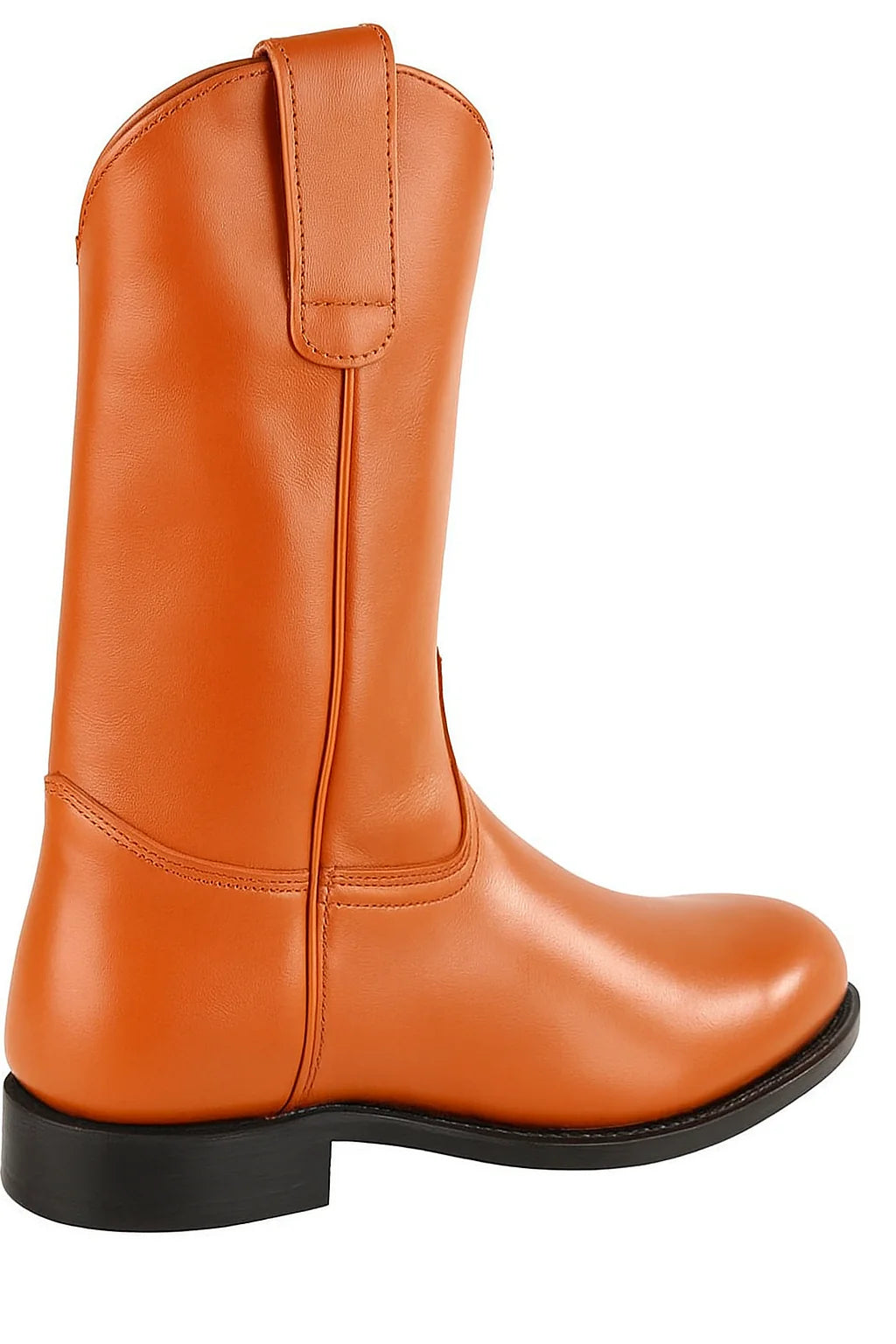 Men’s Pull-On Roper Boots with Leather Sole – Honey Deerskin Boots