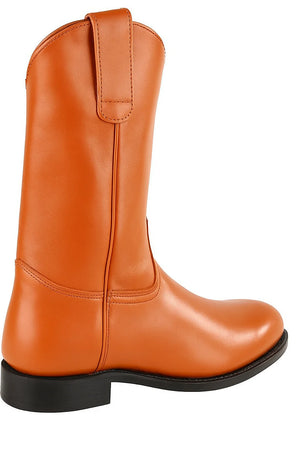 Men’s Pull-On Roper Boots with Leather Sole – Honey Deerskin Boots