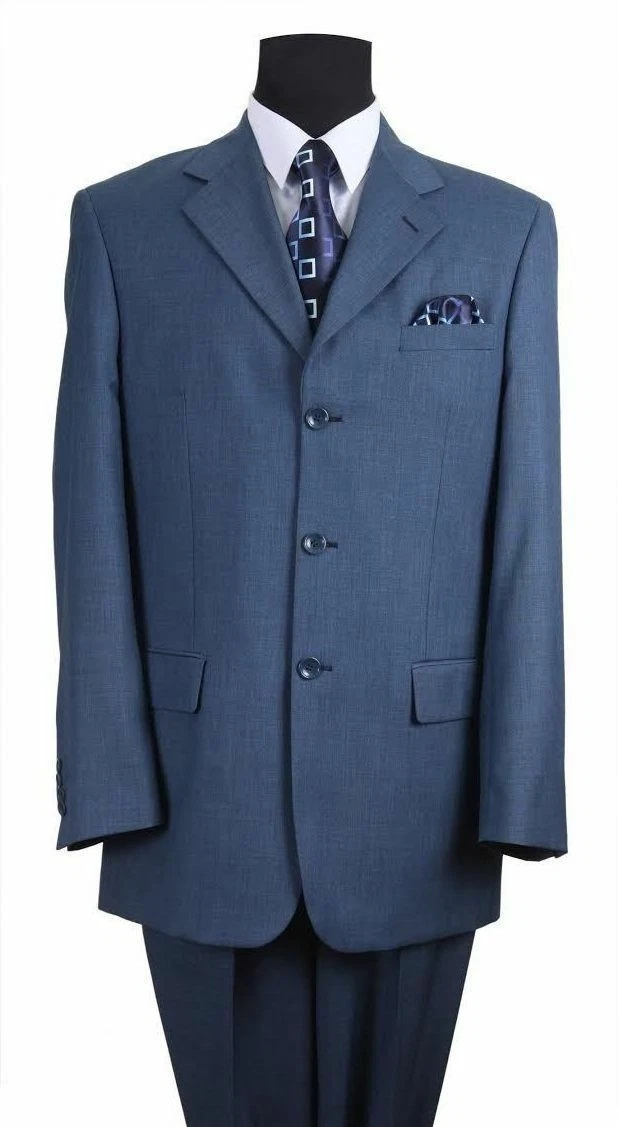 Men’s Saphire Steel Blue 3-Button 
