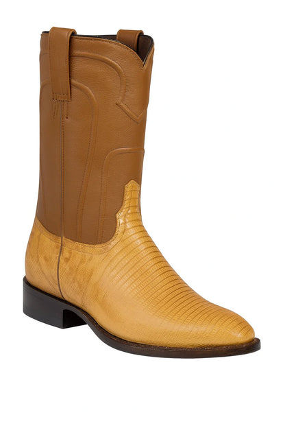 Men’s Teju Lizard Leather Roper Boots – Honey
