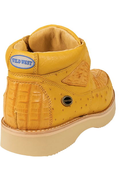 Men's Wild West Boots Caiman and Ostrich Skin Shoe