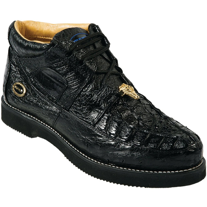 Men's Wild West Boots Caiman and Ostrich Skin Shoe