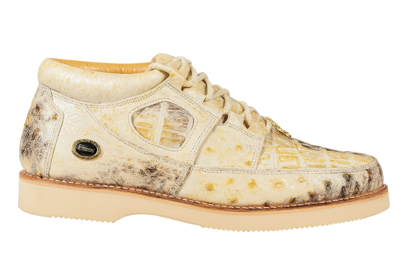 Men's Wild West Boots Caiman and Ostrich Skin Shoe 2ZA050249