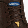 Men's Wild West Boots Caiman and Smooth Ostrich Skin Shoe 2ZA052818 7 2ZA052818-060  - from alligatorwarehouse.com