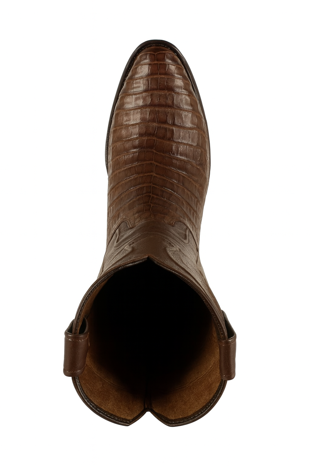 Los Altos Boots - Mens Dress Cowboy Boot - Low Priced Caiman Belly Roper Boots-  in Brown