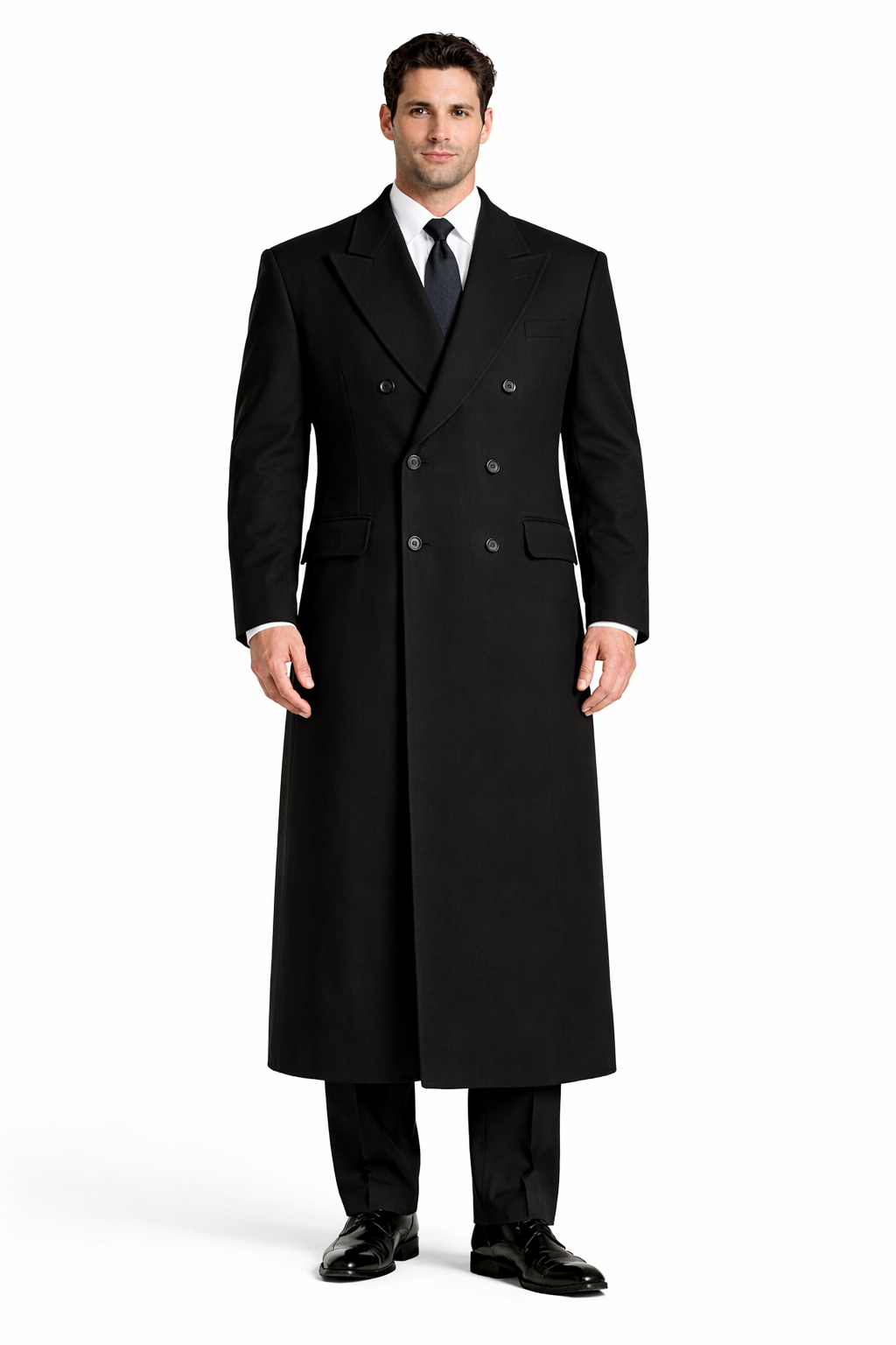 Authentic Fully Lined Double Breasted men's Wool Blend Dress Coat