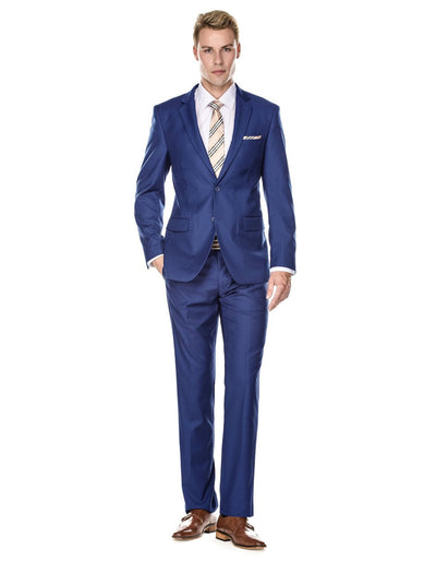 Mens 2 Button Modern Fit Suit Indigo Blue 1 2W-8945  - from alligatorwarehouse.com