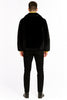 Mens Black Faux Fur Jacket – Luxury Winter Zip-Up Coat with Soft Plush Finish 4   - from alligatorwarehouse.com