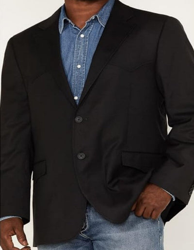Mens Black Blazer With Blue Jeans and Black Cowboy Hat - (3 Items Package) 2   - from alligatorwarehouse.com
