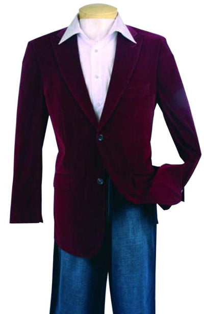 Cheap Priced Online Men's Fashion Sport Coat Wine Color Velvet Fabric Men's Blazer Jacket 1   - from alligatorwarehouse.com