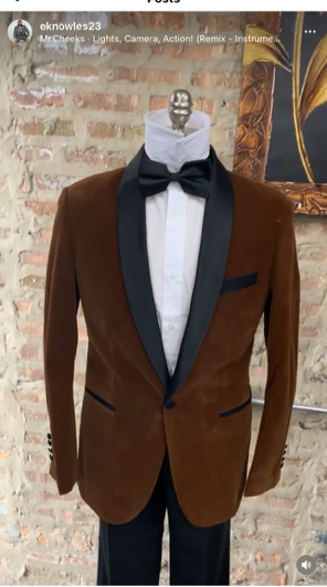 Mens Brown Velvet Tuxedo with Black Satin Shawl Lapel – One Button Formal Suit Jacket 4   - from alligatorwarehouse.com