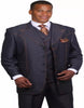 Mens Double Breasted Red and White Pinstripe Peak Lapel Six Button Suit 2   - from alligatorwarehouse.com