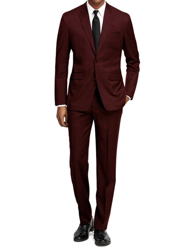 Mens Slim Fit Suit Burgundy 1 T6-3175  - from alligatorwarehouse.com