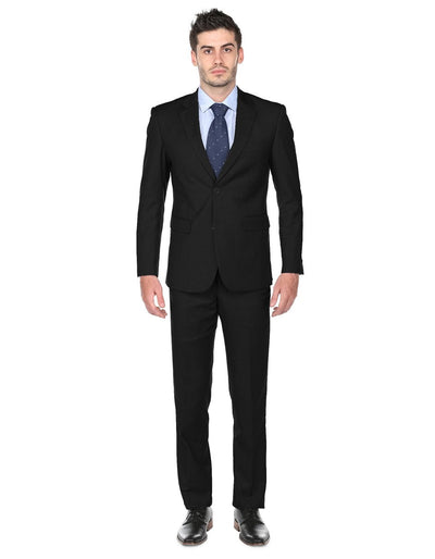 Pleated Suit - Mens Suits With Pleated Pant -  Regular Fit Black Suit 1 CR-9965  - from alligatorwarehouse.com