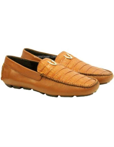Mens Alligator Loafer Mens Cognac Vestigium Genuine Caiman Belly Stylish Dress Loafer Full Leather Lining 1   - from alligatorwarehouse.com
