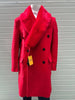 Mens Double Breasted Red Overcoat with Bold Red Faux Fur Collar – Alberto Nardoni Luxury Winter Coat 4   - from alligatorwarehouse.com