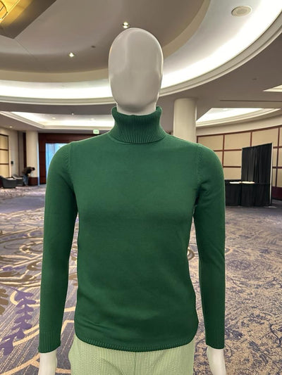 Mens Classic Emerald Green Turtleneck Sweater – Slim Fit Knit Pullover 6   - from alligatorwarehouse.com