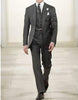 Mens 2 button Gangster Pinstripe Suit in Black & White 9   - from alligatorwarehouse.com
