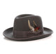 Mens Gangster Godfather Hat in Charcoal