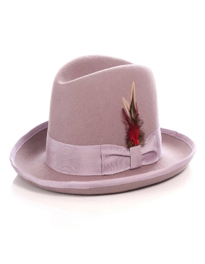 Mens Gangster Godfather Hat in Lavender 1 TL-6091  - from alligatorwarehouse.com