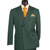 Mens Hunter Green Pinstripe Double-Breasted Suit – Bold 6-Button Vintage Gangster Style 1920s Look 4   - from alligatorwarehouse.com