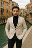 Mens Light Beige Casual Blazer with Slim Fit and Notch Lapel 4   - from alligatorwarehouse.com