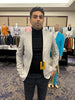 Mens Light Beige Casual Blazer with Slim Fit and Notch Lapel 2   - from alligatorwarehouse.com
