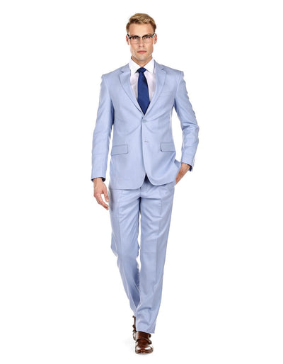 Mens Modern Fit Summer Wedding Suit Light Blue 1 5P-0280  - from alligatorwarehouse.com