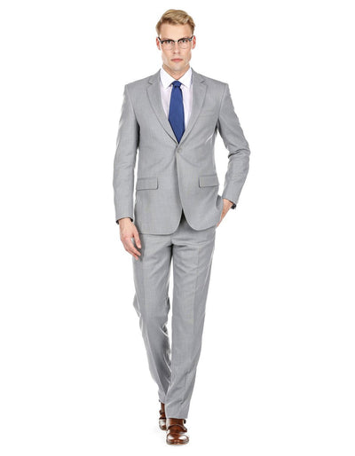 Mens Modern Fit Summer Wedding Suit Light Grey 1 62-2113  - from alligatorwarehouse.com