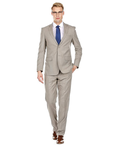 Mens Modern Fit Summer Wedding Suit Light Taupe 1 SM-9806  - from alligatorwarehouse.com