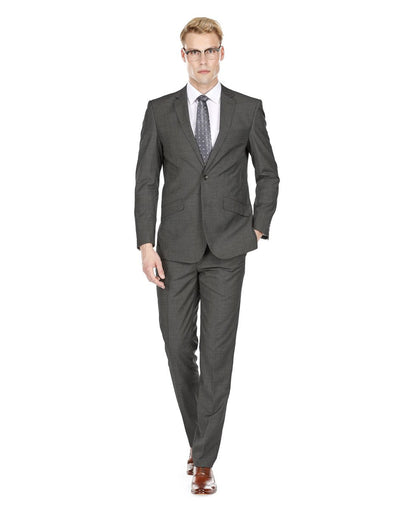 Mens Modern Fit Textured Suit Charcoal 1 AO-9158  - from alligatorwarehouse.com