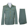 Mens Olive Green Safari Suit Set with Utility Jacket and Adjustable Waist Pants 4   - from alligatorwarehouse.com