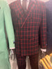 Mens Red and Black Plaid Double-Breasted Suit ƒ?? Slim Fit Checkered 2 Piece Formal Business Outfit 3   - from alligatorwarehouse.com