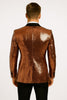 Mens Rose Gold Sequin Tuxedo Jacket with Black Satin Shawl Lapel and Matching Bow Tie 3   - from alligatorwarehouse.com