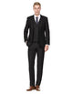 Mens Savvy Slim Vested Suit Black