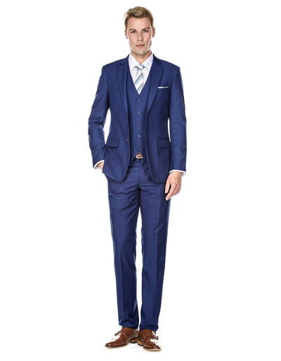 Mens Savvy Slim Vested Suit Indigo 1 70-9104  - from alligatorwarehouse.com