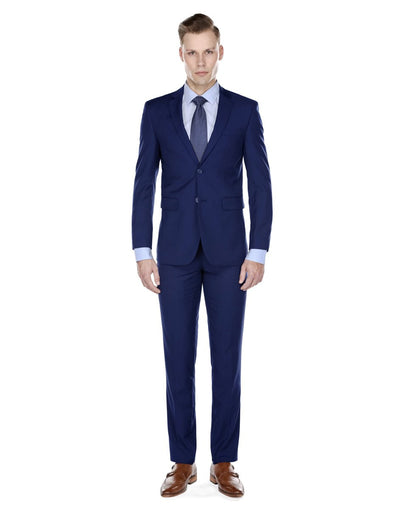 Mens Skinny Slim Suit Indigo Blue 1 HN-8855  - from alligatorwarehouse.com