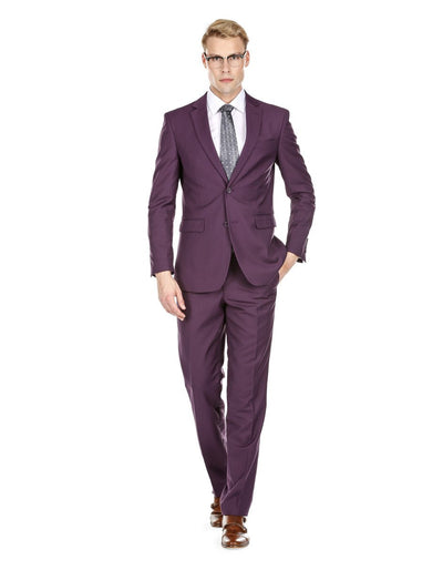Mens Skinny Slim Suit Plum 1 9P-0810  - from alligatorwarehouse.com