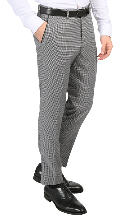 Mens Slim Fit Houndstooth Peak Lapel 2pc Suits 5   - from alligatorwarehouse.com
