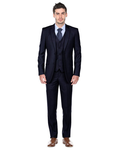 Mens Slim Fit Vested Suit Midnight Blue 1 1M-8256  - from alligatorwarehouse.com