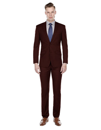 Mens Slim Modern Suit Burgundy 1 NX-7812  - from alligatorwarehouse.com