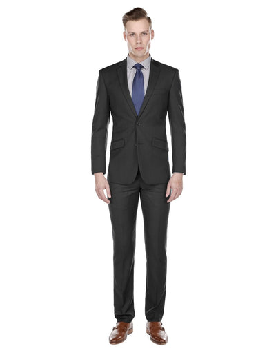 Mens Slim Modern Suit Charcoal Grey 1 AH-4211  - from alligatorwarehouse.com